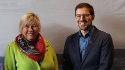 Sylvia Pilarsky-Grosch und Johannes Enssle, Landesvorsitzende BUND und NABU, Stuttgart